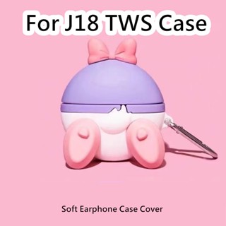 【จัดส่งรวดเร็ว】เคสหูฟัง แบบนิ่ม ลายการ์ตูน สําหรับ J18 TWS J18 TWS