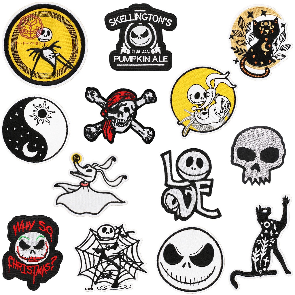 Pro Patch Store คริสต์มาส Fright Night DIY เย็บปักถักร้อยแพทช์สําหรับสติกเกอร์เย็บปักถักร้อยแพทช์สํา