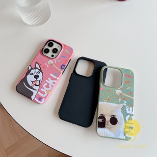 For เคสไอโฟน 14 Pro Max [Detachable Two-piece Set Cute] เคส Phone Case For iPhone 14 Pro Max Plus 13 12 11 For เคสไอโฟน11 Ins Korean Style Retro Classic Couple Shockproof Protective TPU Cover Shell