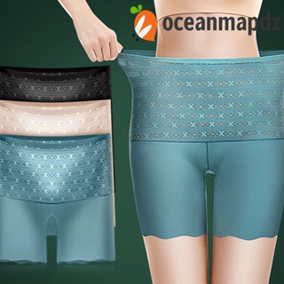 OCEANMAPDZ กางเกงชั้นใน ขาสั้น เอวสูง ระบายอากาศ ใส่สบาย พลัสไซซ์ แฟชั่นสําหรับผู้หญิง