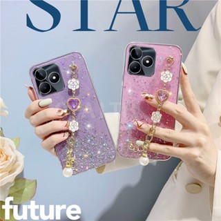 พร้อมส่ง ใหม่ เคสโทรศัพท์มือถือนิ่ม แบบใส ลายดอกคามิเลีย ประดับกลิตเตอร์ วิบวับ แฟชั่น สําหรับ Realme C53 2023 REALMEC53