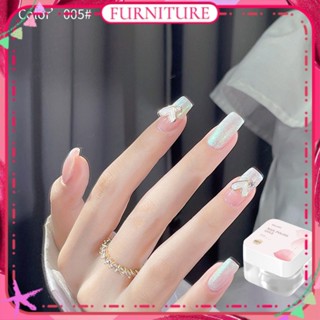 ♕ Xeijayi Aurora Unicorn Series ยาทาเล็บเจล Fine Flash Ice Transparent Sparkling Canned Phototherapy Glue Nail Art For Nail Shop 6 Designs FURNITURE