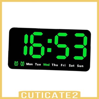 [Cuticate2] นาฬิกาปลุกดิจิทัลตั้งโต๊ะ LED หรี่แสงได้ สําหรับห้องนอน สํานักงาน ผู้ใหญ่