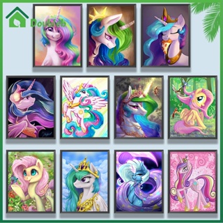 【Doub X ✮】ชุดงานปักครอสติชเม็ดบีด ทรงเพชร ลาย My Little Pony 5D DIY สําหรับตกแต่งบ้าน ✮