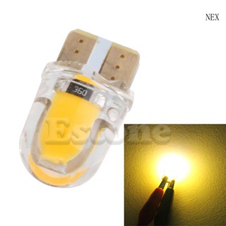 Nex COB โคมไฟ T10 194 168 W5W COB 8 SMD LED หลอดไฟซิลิโคน หลอดไฟป้ายทะเบียน สว่าง