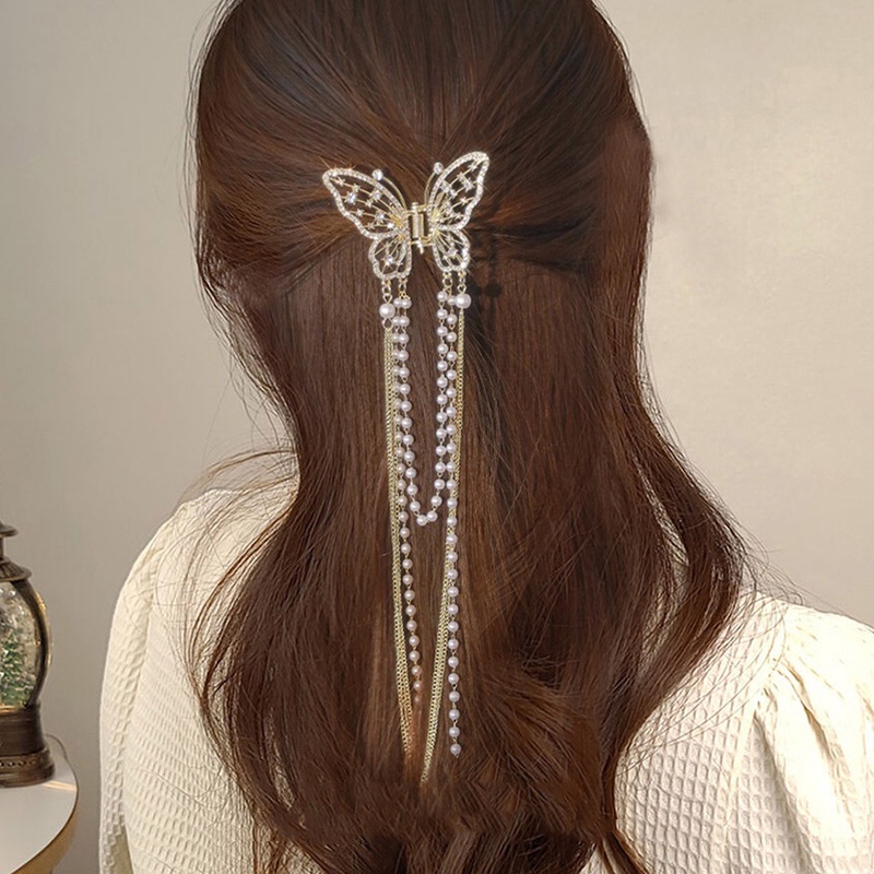 ที่หนีบผม ประดับโบว์ แต่งพู่ สีทอง สไตล์เกาหลี หรูหรา ระดับไฮเอนด์ - รูปที่ 3