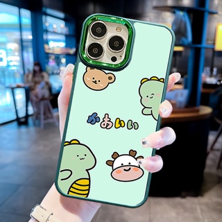 เคสโทรศัพท์มือถือแบบแข็ง กันกระแทก ลายการ์ตูนไดโนเสาร์น้อย สําหรับ Iphone 14 13 12 11 Pro MAX i6s i7 i8 7 6S plus X Xs MAX XR se2