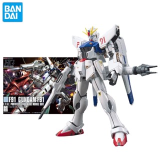 Bandai Genuine Gundam Model Garage Kit HGUC Series 1/144 F91 Gundam Anime Action Figure Toys for Boys Collectible Toys