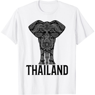 การออกแบบเดิมเสื้อยืดโอเวอร์ไซส์ช้างไทย มีคุณธรรมสูง เป็นมงคล ให้เกียรติ ศักดิ์สิทธิ์ Thailand Shirt Thailand Elephant Souvenir Tee คอกลม แฟชั่น ผ้าฝ้ายแท้ เสื้อยืด ผ้าฝ้ายแท้รองรับการปรับแต่ง