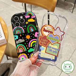 เคสโทรศัพท์มือถือ TPU นิ่ม แบบใส กันกระแทก ปิดด้านหลัง ลายสีรุ้ง แฟชั่น สําหรับ Iphone X XS XR XsMax IP7 8 Plus 11 Pro Max 12 13 14 Pro Max