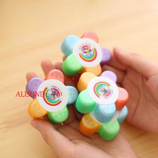 ALISOND1 แสตมป์ตรายางซีล สีสันสดใส สําหรับตกแต่งสมุดไดอารี่ สมุดบัญชีมือ เครื่องเขียนนักเรียน ของขวัญเด็ก