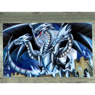 Yu-gi-oh! Ocg แผ่นรองเมาส์ ลายตามังกร CCG TCG สีฟ้า สําหรับเล่นเกม