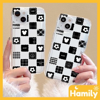 Photo Frame Airbag iPhone Case TPU Soft Clear Case Black Checkered Camera Protection Shockproof Compatible with iPhone 14 13 12 11 Pro Max XS Max XR XS 6 7 8 Plus