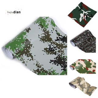 สติกเกอร์ไวนิล PVC ลายพราง CAMO Woodland คาร์บอนไฟเบอร์ สําหรับติดตกแต่งรถยนต์ รถจักรยานยนต์ 1 ม้วน