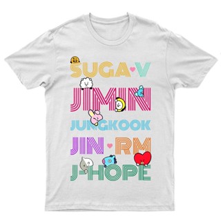 [S-5XL]เสื้อยืดแขนสั้นลําลอง ผ้าฝ้าย ทรงหลวม ลาย KPOP BTS ครบรอบ 10 ปี สไตล์เกาหลี ฮาราจูกุ พลัสไซซ์ สําหรับผู้ชาย และผู