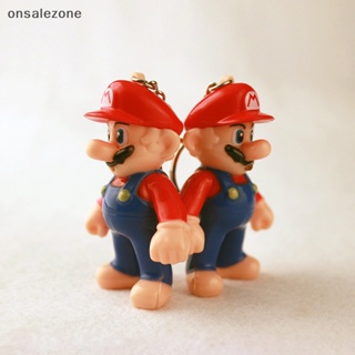 Ozth พวงกุญแจ จี้การ์ตูน Super Mario เรืองแสง เสียง และแสงสว่าง สําหรับตกแต่งกระเป๋านักเรียน รถยนต์ ของขวัญคริสต์มาส