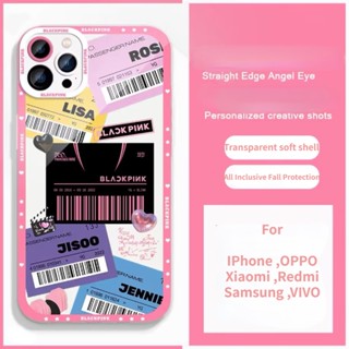 เคสโทรศัพท์มือถือแบบนิ่ม TPU ใส กันกระแทก กันรอยกล้อง ลายดวงตานางฟ้า Blackpink สไตล์เกาหลี สร้างสรรค์ สําหรับ OPPO A73 A74 A94 A93 A95 5G 4G F9 F11 F19 Pro 4G