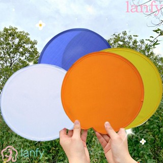 LANFY ของเล่นเด็ก พับได้ พร้อมกระเป๋าไนล่อน ทรงกลม สีพื้น สําหรับบินกลางแจ้ง