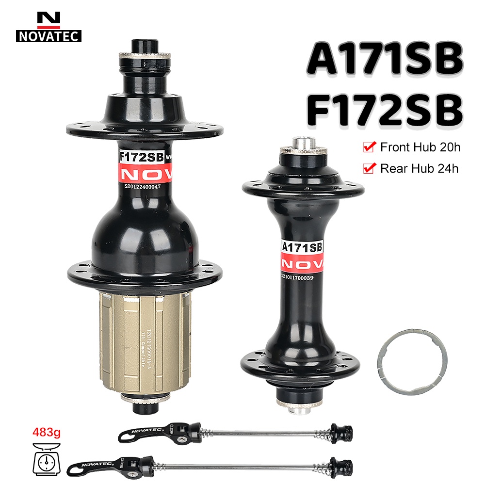 Novatec แผนที่จักรยาน Hub A171SB F172SB ด้านหน้า 20 หลุมด้านหลัง 24 หลุมจักรยาน Hub Disc 4 แบริ่งปิด