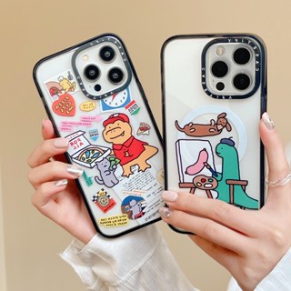 Casetify เคสโทรศัพท์มือถืออะคริลิคแข็ง แบบใส ลายไดโนเสาร์ สําหรับ iPhone 14 13 12 11 Pro Max Plus
