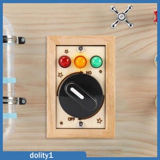 [Dolity1] บอร์ดไฟ LED บอร์ดไม้ เพื่อการเรียนรู้ สําหรับเด็กวัยหัดเดิน