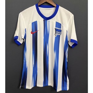 เสื้อกีฬาแขนสั้น ลายทีมชาติฟุตบอล Hertha Berlin เบอร์ลิน 23-24 ไซซ์ S - XXL แบบแห้งเร็ว สําหรับผู้ชาย