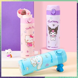 Sanrio กระติกน้ำเด็กฉนวนกันความร้อน Tyeso แก้วเก็บความร้อนและเย็นโดยตรงดื่มสแตนเลส Kulomi Aquaflask สำหรับเด็กไปโรงเรียน Botol Air