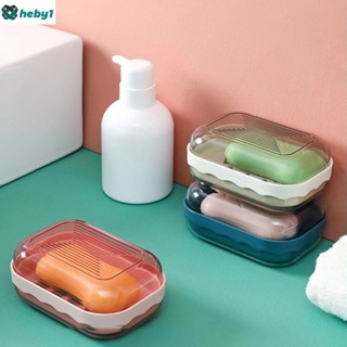 Creative Layered Soap Box Split Drain Bathroom Soap Box Washed Soap With Lid Dormitory Household Portable Soap Box heby1