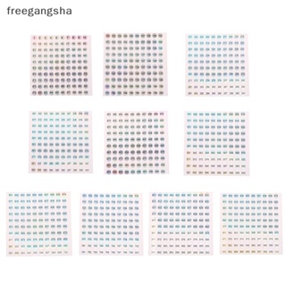 [FREG] สติกเกอร์ตัวเลขดิจิทัล มีกาวในตัว ทรงกลม กันน้ํา สําหรับติดตกแต่งเล็บ 1-1000 FDH