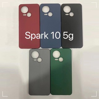 เคสโทรศัพท์มือถือแบบนิ่ม ผิวด้าน บางมาก สีพื้น เรียบง่าย สําหรับ TECNO Spark 10 5G