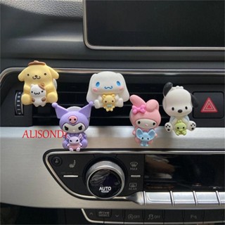 ALISOND1 เครื่องประดับ รูปการ์ตูนอะนิเมะ Kuromi Pochacco Cinnamoroll สําหรับตกแต่งช่องแอร์รถยนต์