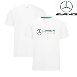 เสื้อกีฬาแขนสั้น ลายทีมแข่งขัน F1 Mercedes AMG Petronas F1 เหมาะกับฤดูร้อน สําหรับผู้ชาย และผู้หญิง 2023