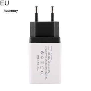 Huarmey อะแดปเตอร์ชาร์จโทรศัพท์มือถือ USB 3 พอร์ต แบบพกพา