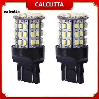 [calcutta] หลอดไฟเบรกท้ายรถยนต์ LED 12V T20 7440 7443 64 SMD 6000K สีขาว 2 ชิ้น