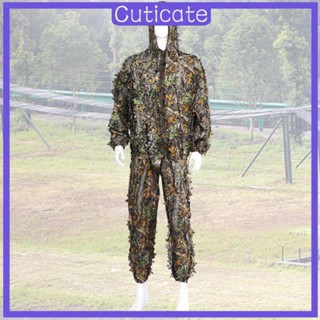 [CUTICATE] Ghillie ชุดสูท ถุงมือ ลายใบไม้ 3D สําหรับผู้ชาย ดูนก ฮาโลวีน