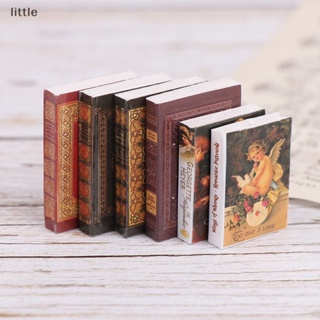 Thlittle โมเดลหนังสือจิ๋ว 1/12 สําหรับตกแต่งบ้านตุ๊กตา เฟอร์นิเจอร์ โน้ตบุ๊ก 6 ชิ้น ต่อชุด