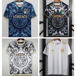 เสื้อกีฬาแขนสั้น ลายทีมชาติฟุตบอลชั้นนํา Italy Verscee Special Edition ชุดเยือน ครบรอบ 125 ปี 23 24 ชุดเยือน