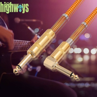 [highways.th] สายเคเบิลเชื่อมต่อกีตาร์ TS เป็น 1/4 นิ้ว TS 6.35 มม. 6.35 มม. ชุบทอง 1/4 นิ้ว