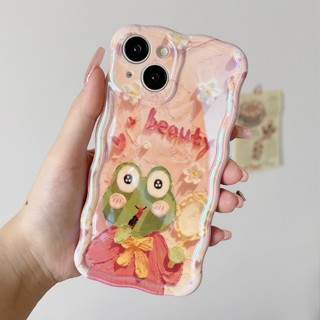 เคสป้องกันโทรศัพท์มือถือ TPU แบบนิ่ม ลายกบ สําหรับ Iphone 14 Pro Max 13 Pro Max 11 12 Pro Max