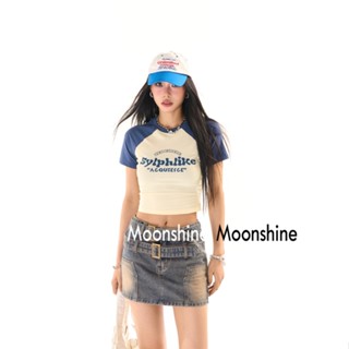 Moon  เสื้อครอป เสื้อแฟชั่นผู้หญิง y2k สีพื้น สําหรับผู้หญิง ใส่ไปคลับ ปาร์ตี้ 2023 NEW Jl1237 สวย ทันสมัย Unique fashion A29J19N 36Z230909