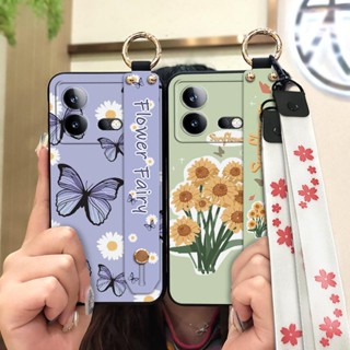 protective Silicone Phone Case For VIVO IQOO Neo8/Neo8 Pro painting flowers Anti-dust Phone Holder Anti-knock Soft Case