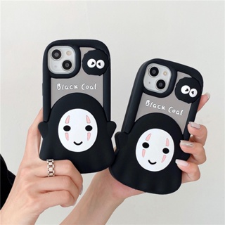 เคสซิลิโคน ลายการ์ตูนอนิเมะญี่ปุ่น No Face man สําหรับ iPhone 14 13 12 Pro Max 11 14promax