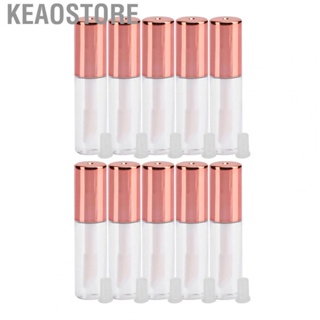 Keaostore 1.2ml Mini Lip Gloss Tubes 10 Pieces Refillable Empty Clear Plastic US