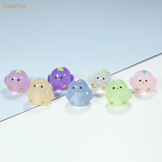 Cooltoy เครื่องประดับเรซิ่น รูปไก่ ยูนิคอร์น เรืองแสง สําหรับตกแต่งบ้าน และสวน 2 ชิ้น