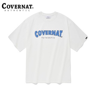 Covernats เสื้อยืดแขนสั้น พิมพ์ลายโมโนแกรม สไตล์อเมริกันวินเทจ สําหรับคู่รัก