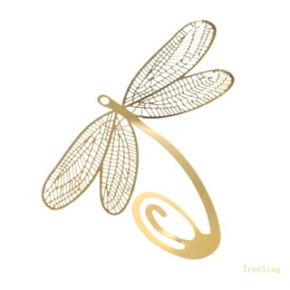 Treeling ที่คั่นหนังสือโลหะ ขนาดเล็ก สีทอง เครื่องเขียนแฟชั่น 1 ชิ้น