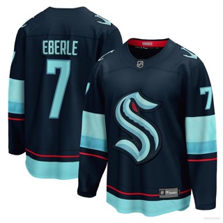 Qy NHL เสื้อยืดแขนยาว พิมพ์ลาย Seattle Kraken Jersey Jordan Eberle Deep Sea พลัสไซซ์