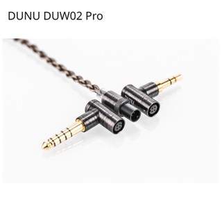 Dunu DUW02 Pro DUW 02 Pro สายเคเบิลหูฟังทองแดง OCC ชุบเงิน ความบริสุทธิ์สูง พร้อมปลั๊ก Q - 2 Pin / MMCX