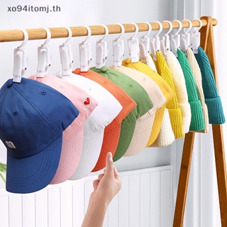 Xotomj ตะขอพลาสติก หมุนได้ 360 องศา กันลม สําหรับแขวนเสื้อผ้า หมวก 10 ชิ้น ต่อชุด