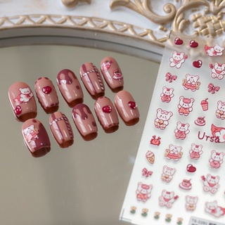 [Constellation Nail] สติกเกอร์ ลายหมี 5D สําหรับตกแต่งเล็บ TS-2291